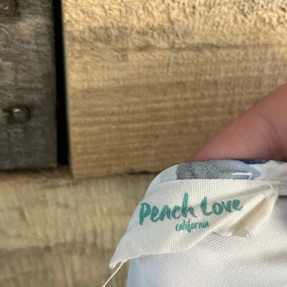 Peach Love California White And Blue Floral Maxi Romper Size Medium - Picture 11 of 11